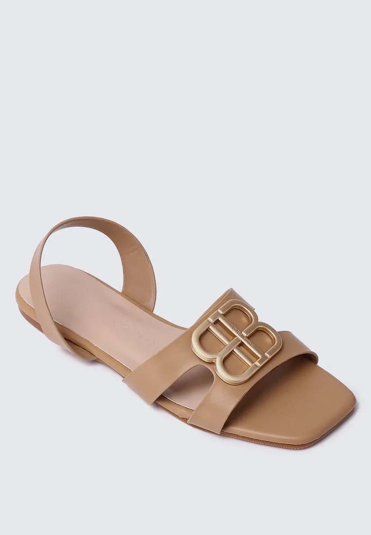 Berenice Comfy Sandals In Nude