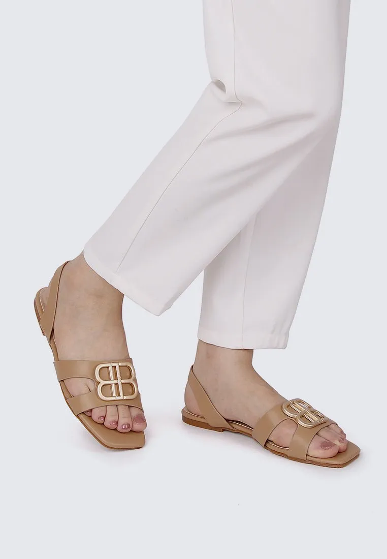 Berenice Comfy Sandals In Nude