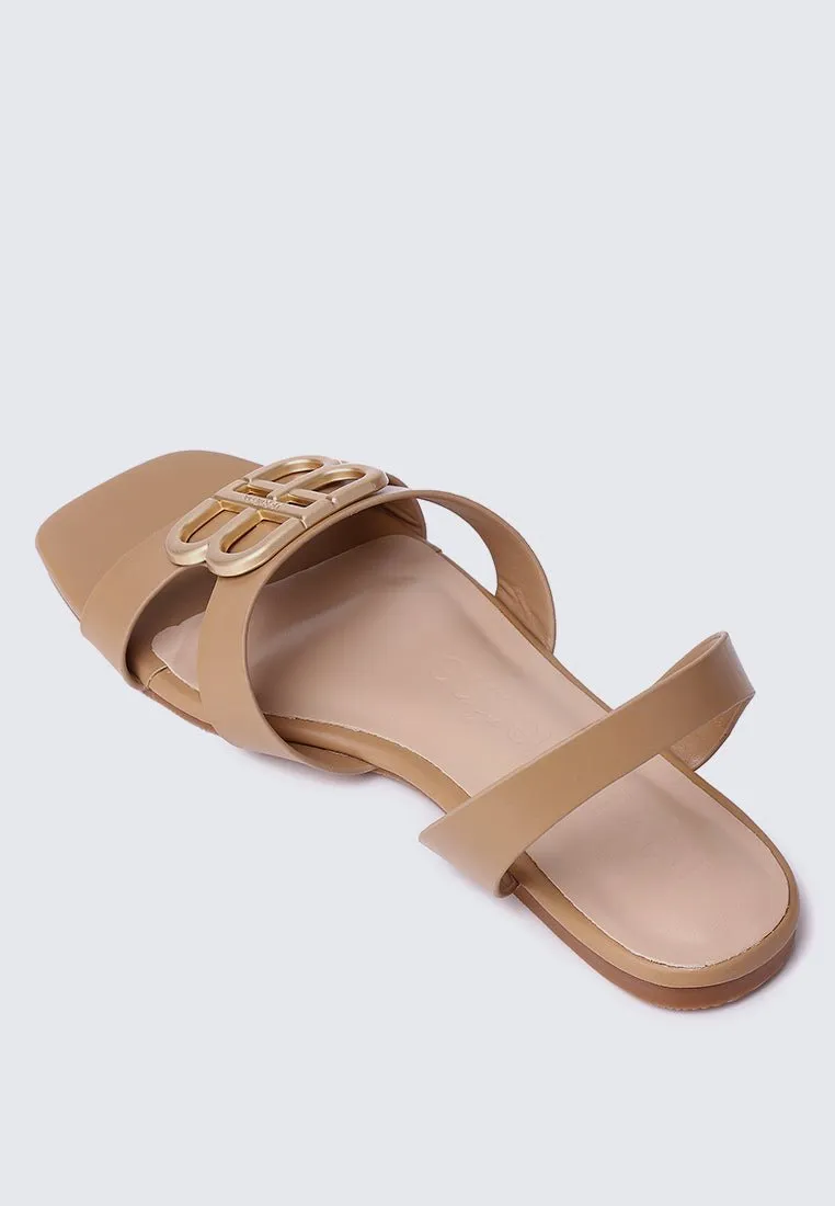 Berenice Comfy Sandals In Nude