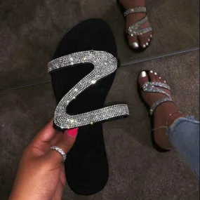 Bling Bling Slides Women's Slippers for Summer Beach