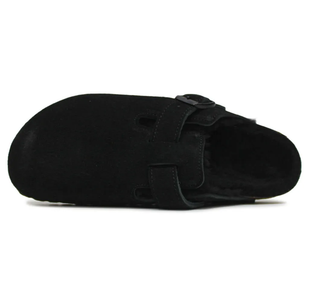 Boston Fur Suede Unisex Clogs Sandals