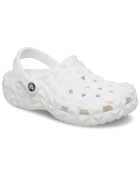 Classic Geometric Clog in White