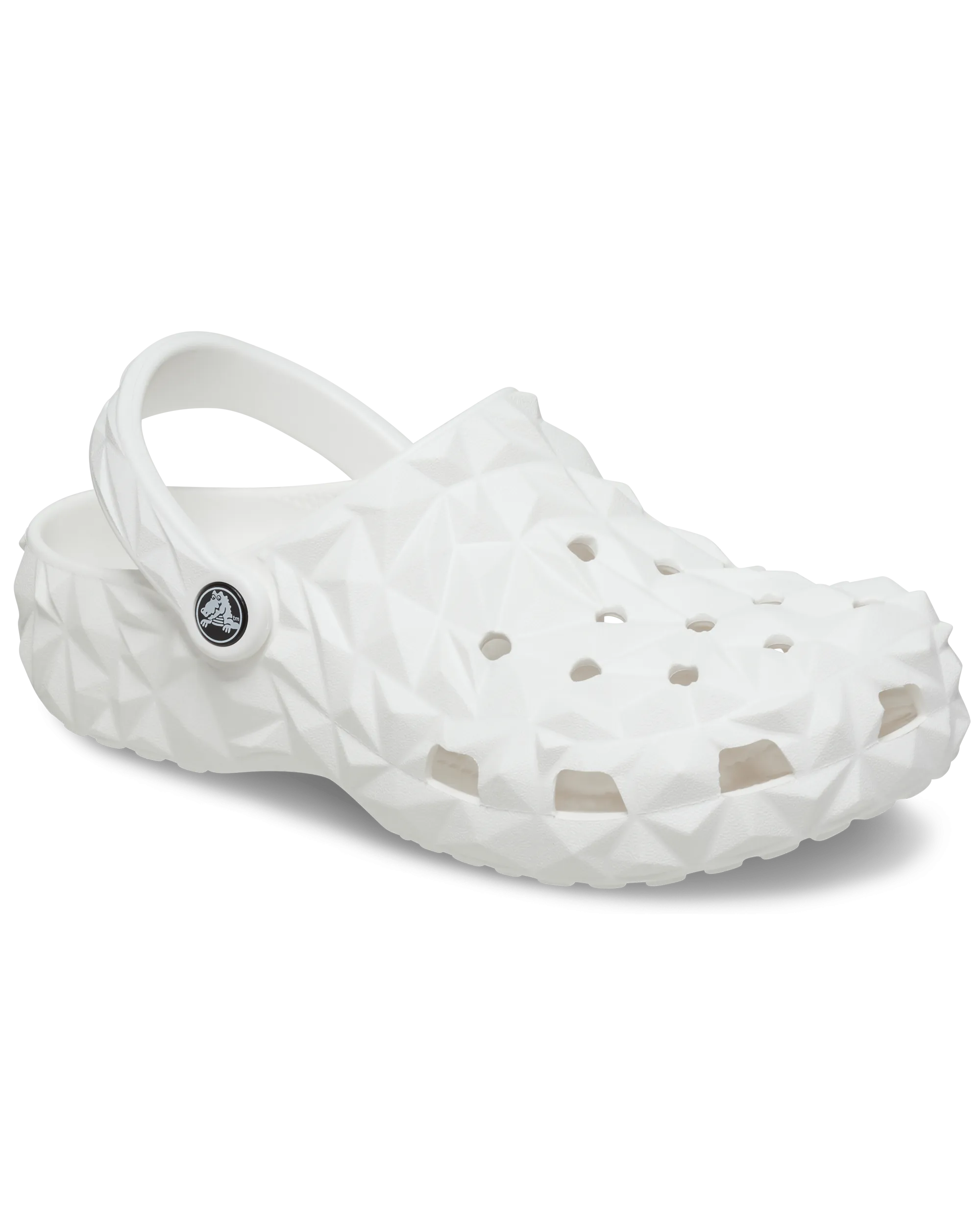 Classic Geometric Clog in White