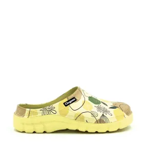 Clogees Womens Garden Clog Lemon Lime Floral Size 10