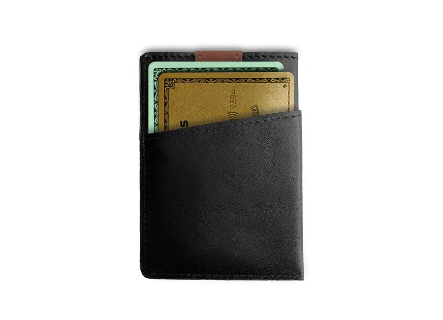 DAVEK CARDSLEEVE with pull tab for easy card access - BLACK