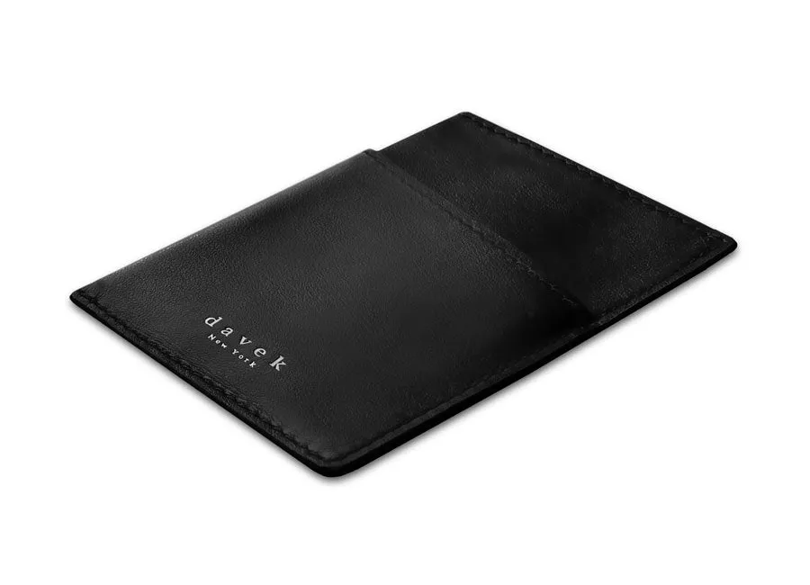 DAVEK CARDSLEEVE with pull tab for easy card access - BLACK