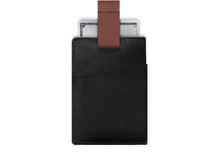 DAVEK CARDSLEEVE with pull tab for easy card access - BLACK