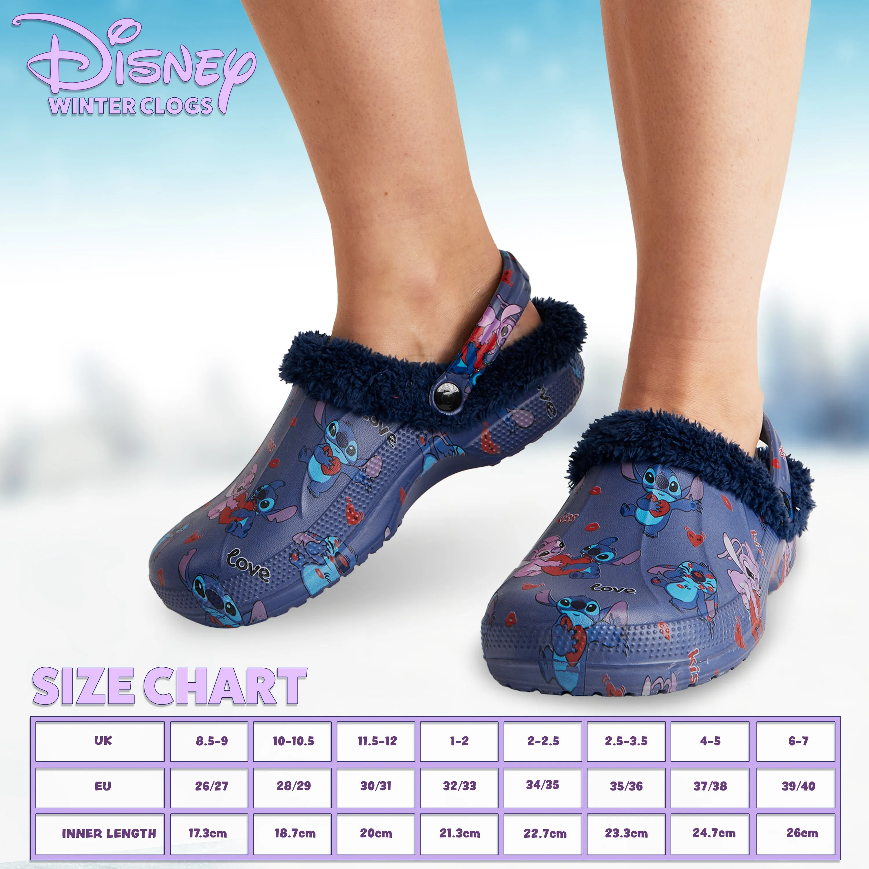 Disney Stitch Clogs for Women - Blue Stitch