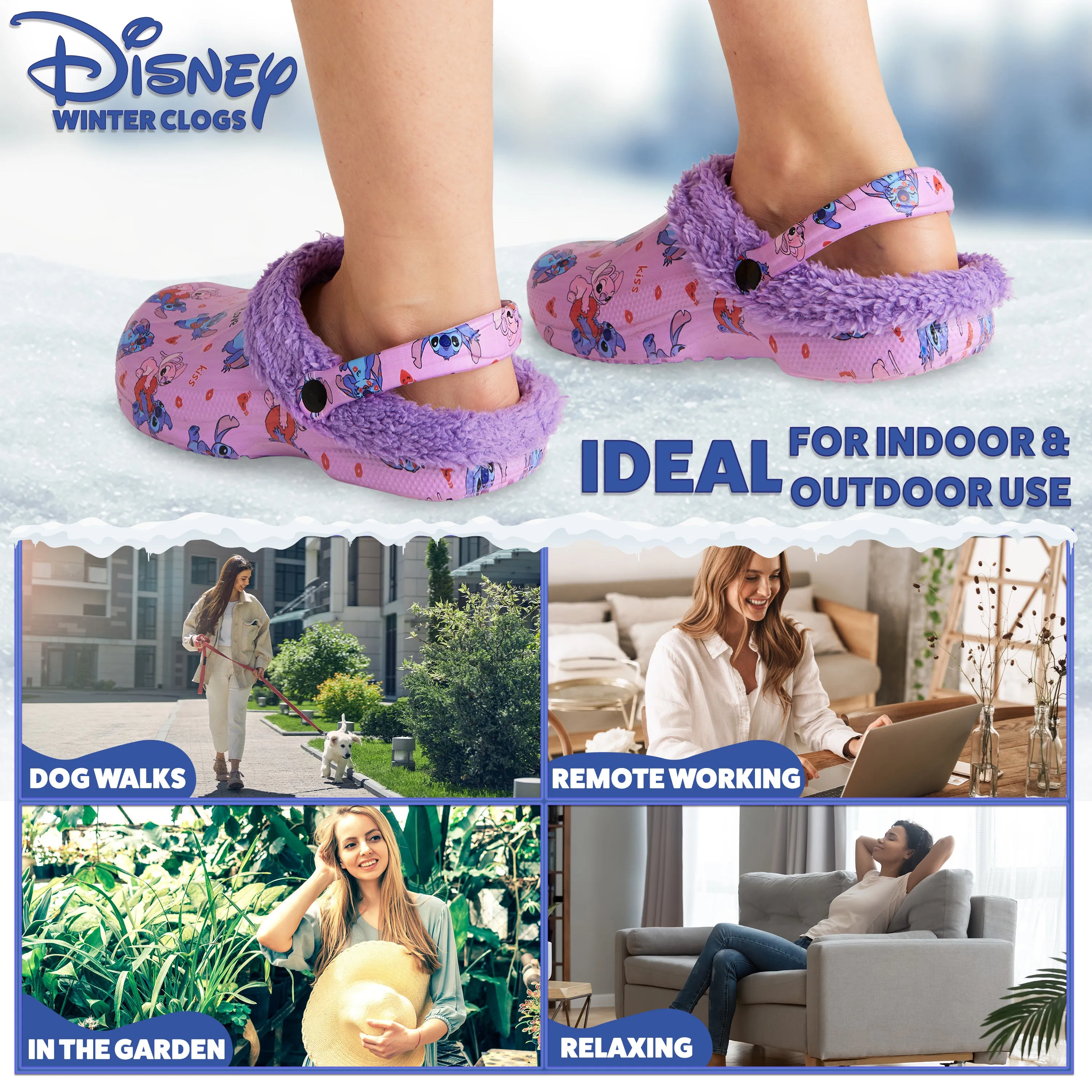 Disney Stitch Clogs for Women - Pink Stitch