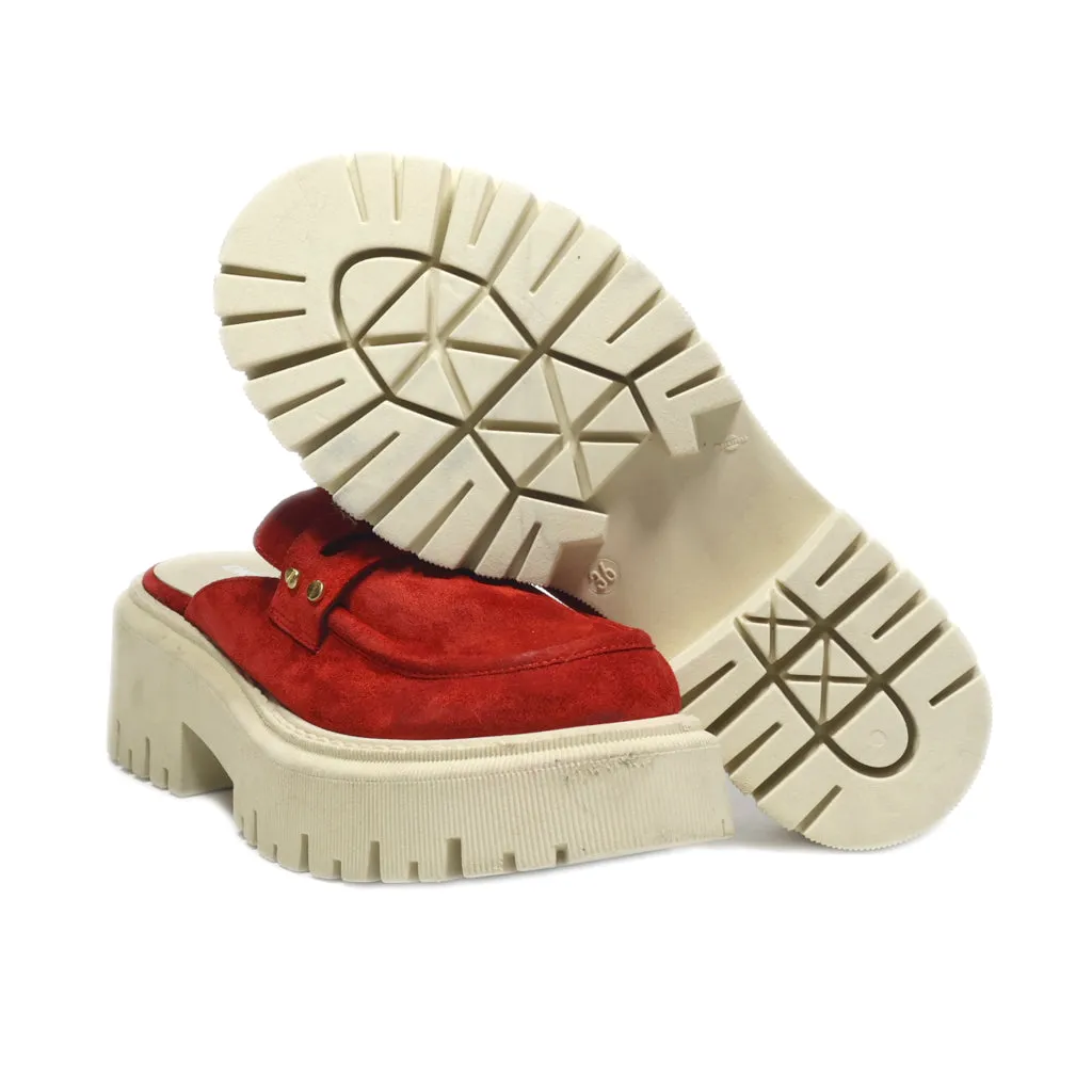 Dkny Mules Leather Red Colour For Women