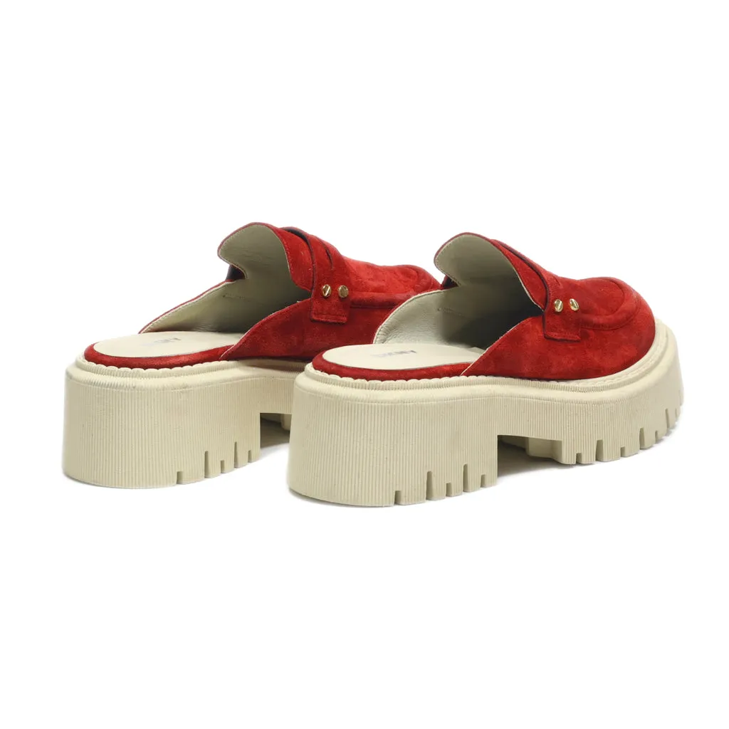 Dkny Mules Leather Red Colour For Women