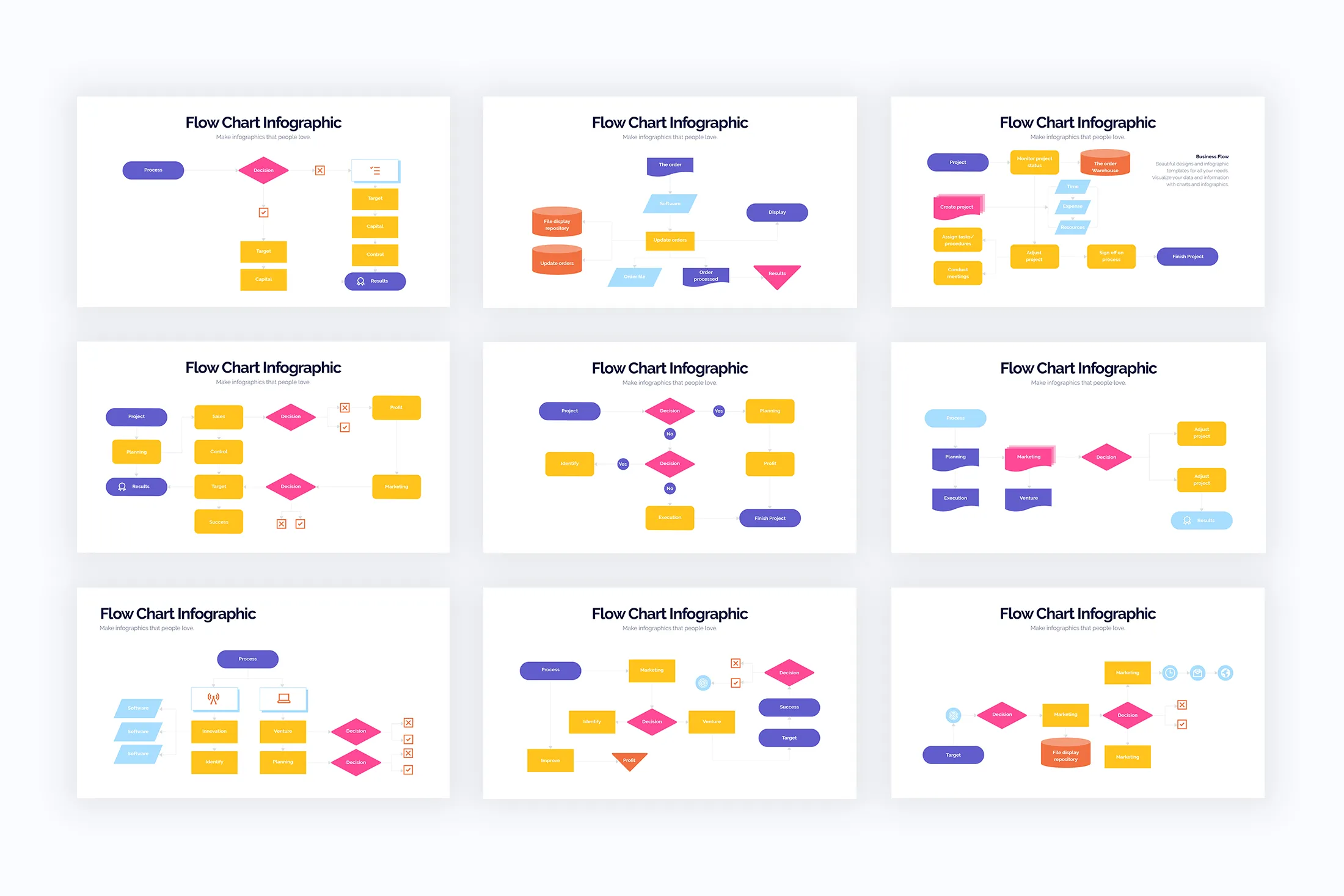 Flow Chart Google Slides Infographics