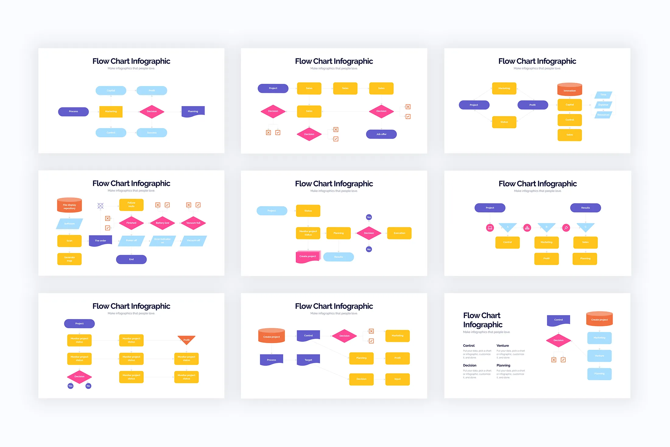 Flow Chart Google Slides Infographics