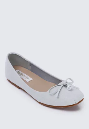 Gem Comfy Ballerina In Silver