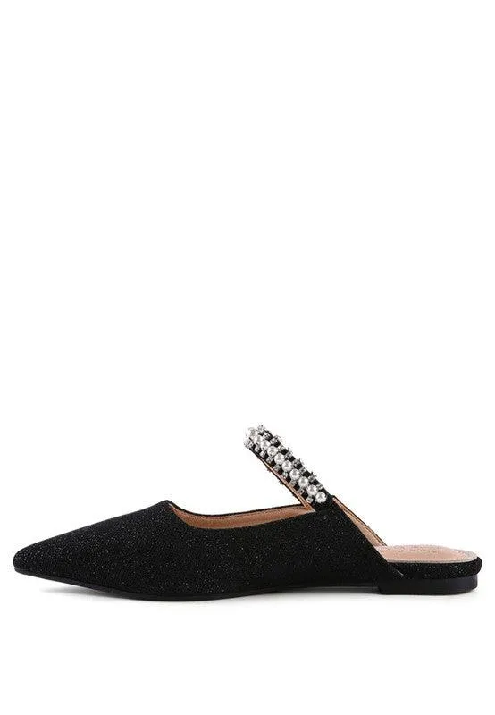 Geode Mary Jane Cutout Embellished Mules