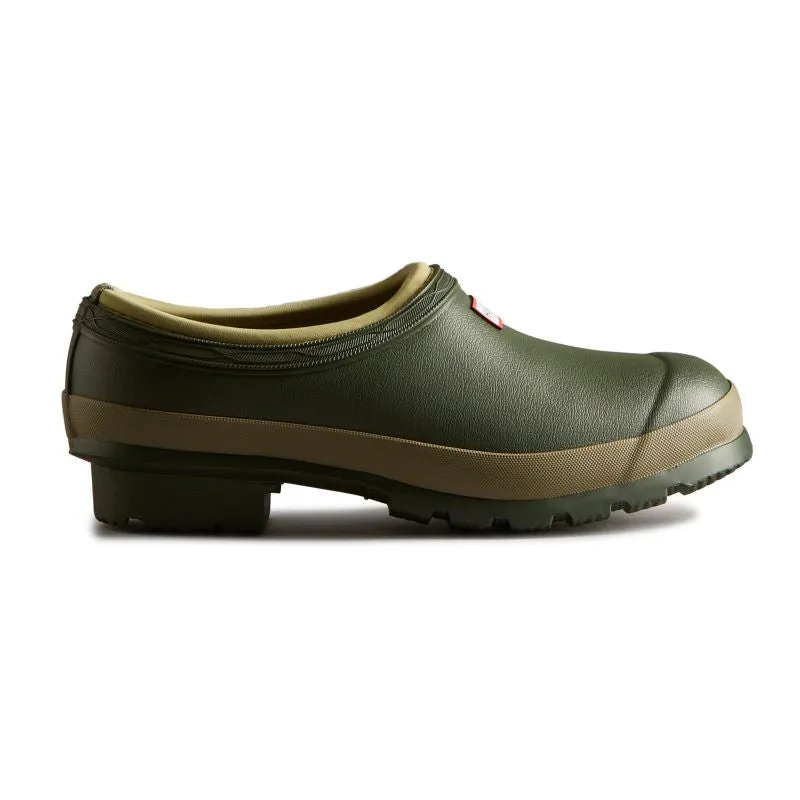 Hunter Ladies Gardener Neoprene Lined Clog - Dark Olive/Clay