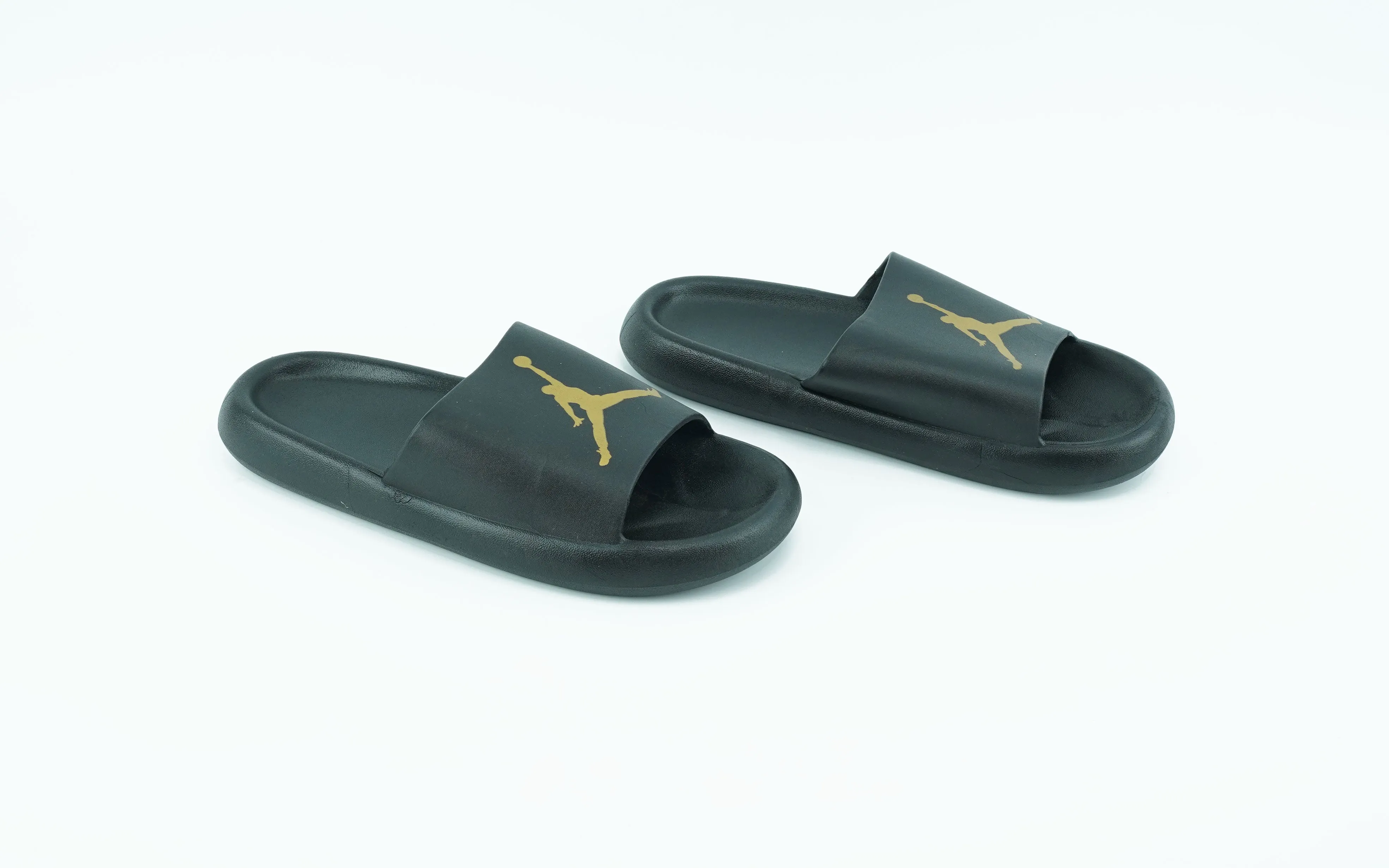 Jordan slides for men with golden logo