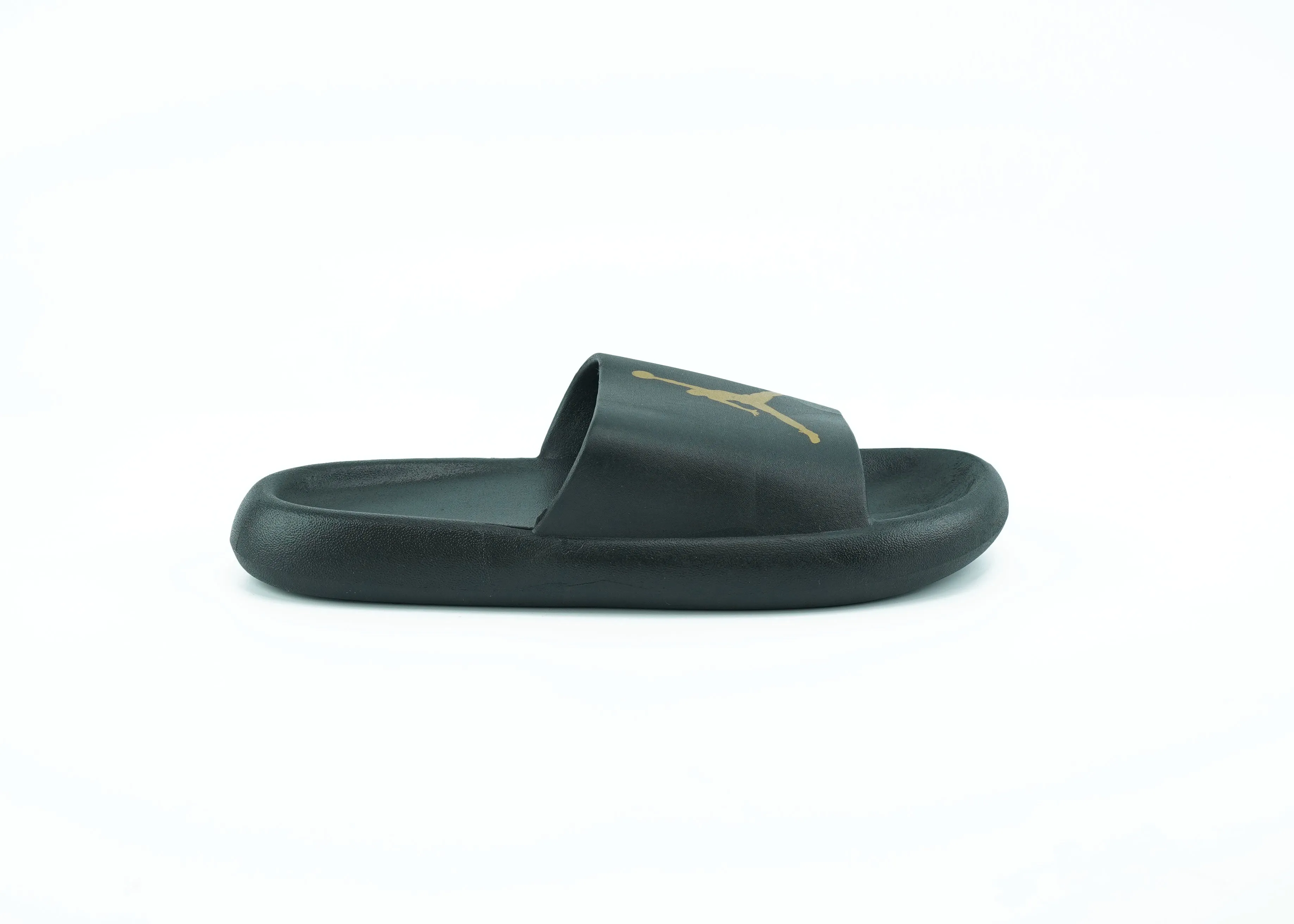 Jordan slides for men with golden logo