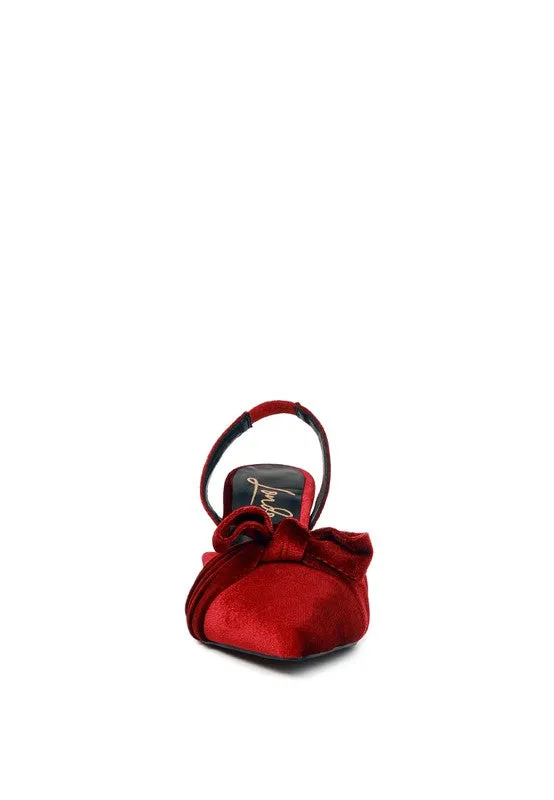 Luxurious Velvet Pointed Toe Slingback Mules