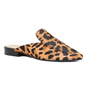 MARLA Leopard Metallic Leather Mules