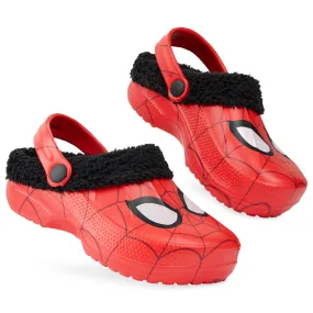 Marvel Spiderman Boys Winter Clogs, Fleece Lined Clogs Garden Shoes - Gifts for Boys