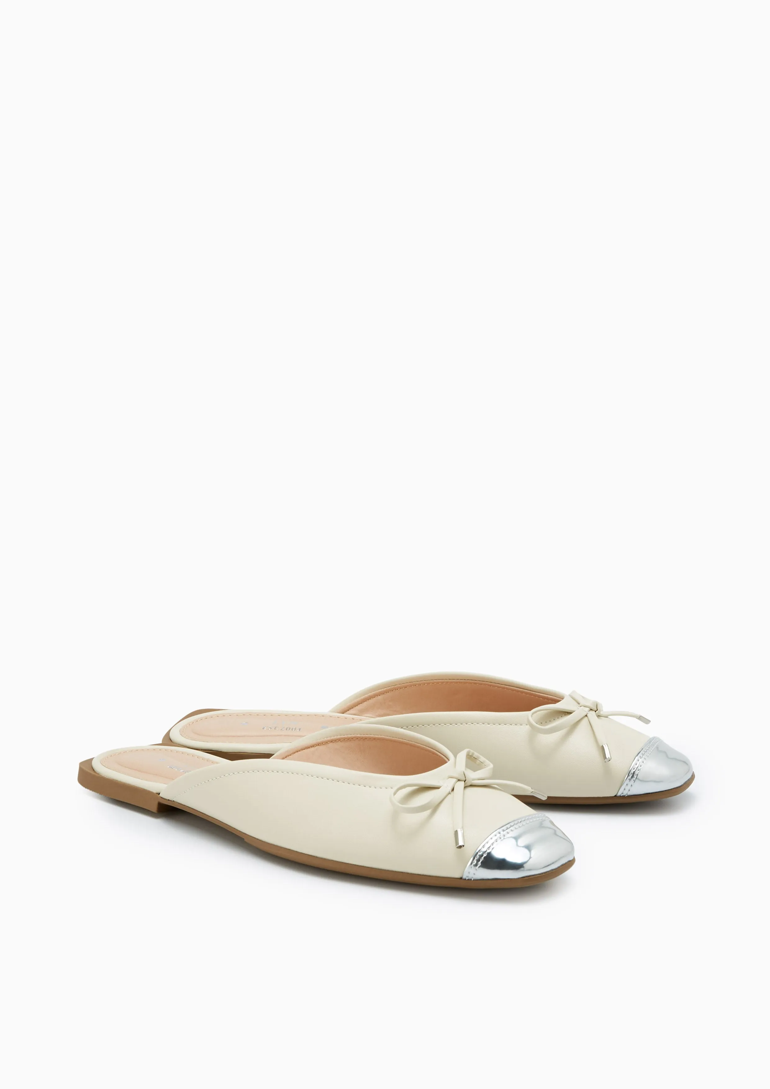 Mendel Low Heel Mules Ivory