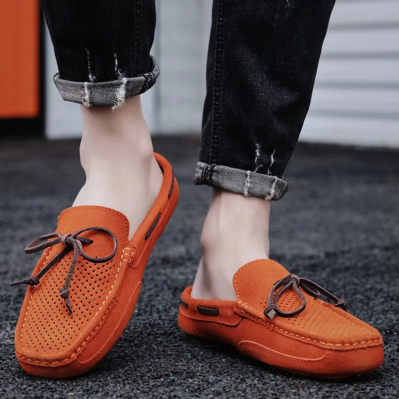 Men's Lacing Perforated Driving Clogs