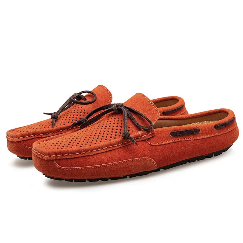 Men's Lacing Perforated Driving Clogs