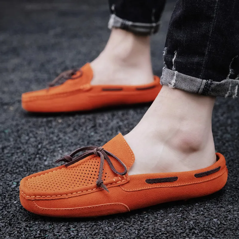 Men's Lacing Perforated Driving Clogs