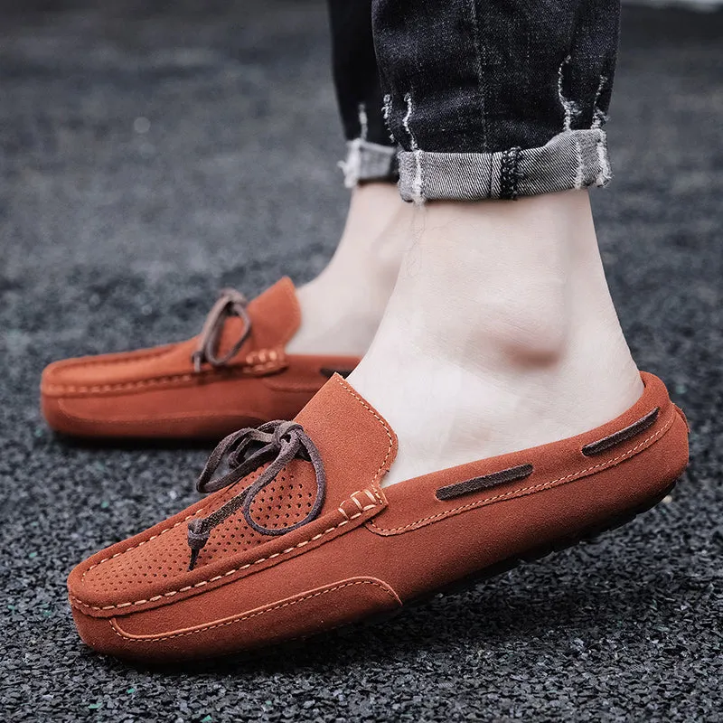 Men's Lacing Perforated Driving Clogs