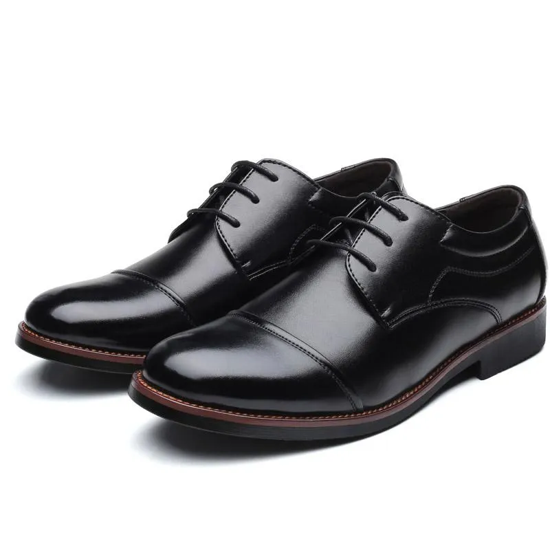 Men's Patent Leather Oxfords With Pointed Toe