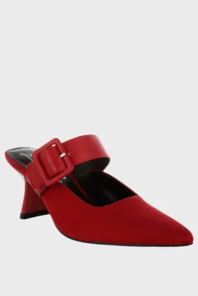 Microfiber Pointy Slip-On Mules