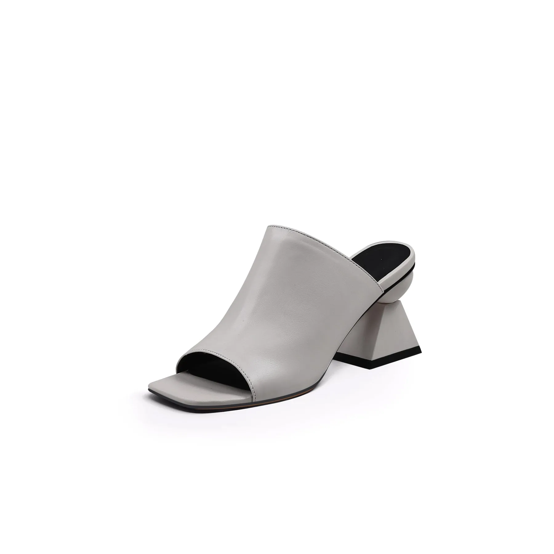 Open Toe Wide Strap Mules