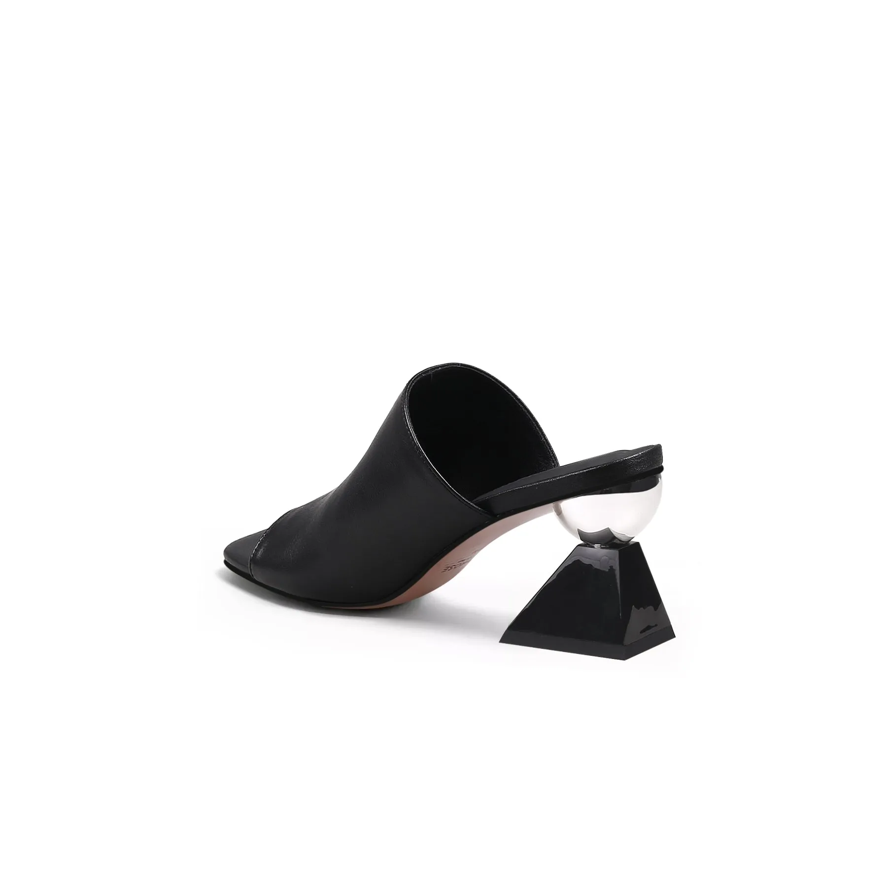 Open Toe Wide Strap Mules