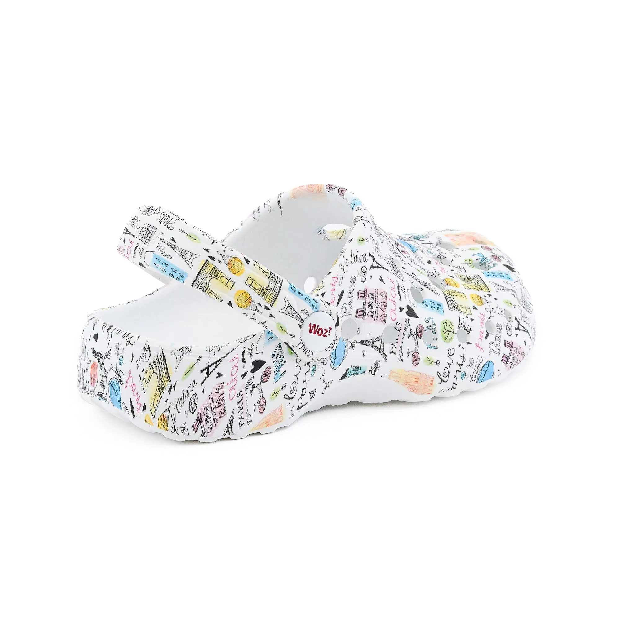 Paris Print Clogs