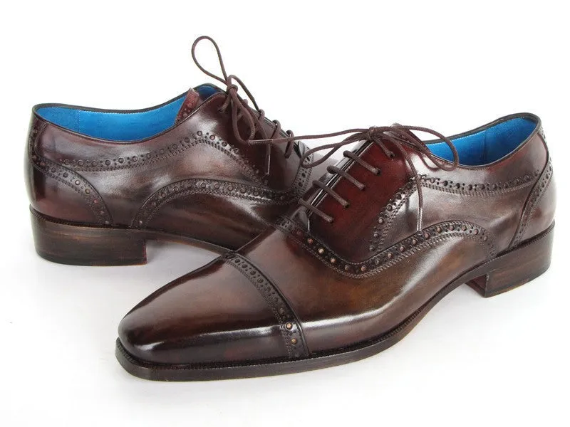 Paul Parkman Men's Anthracite Brown Captoe Oxfords