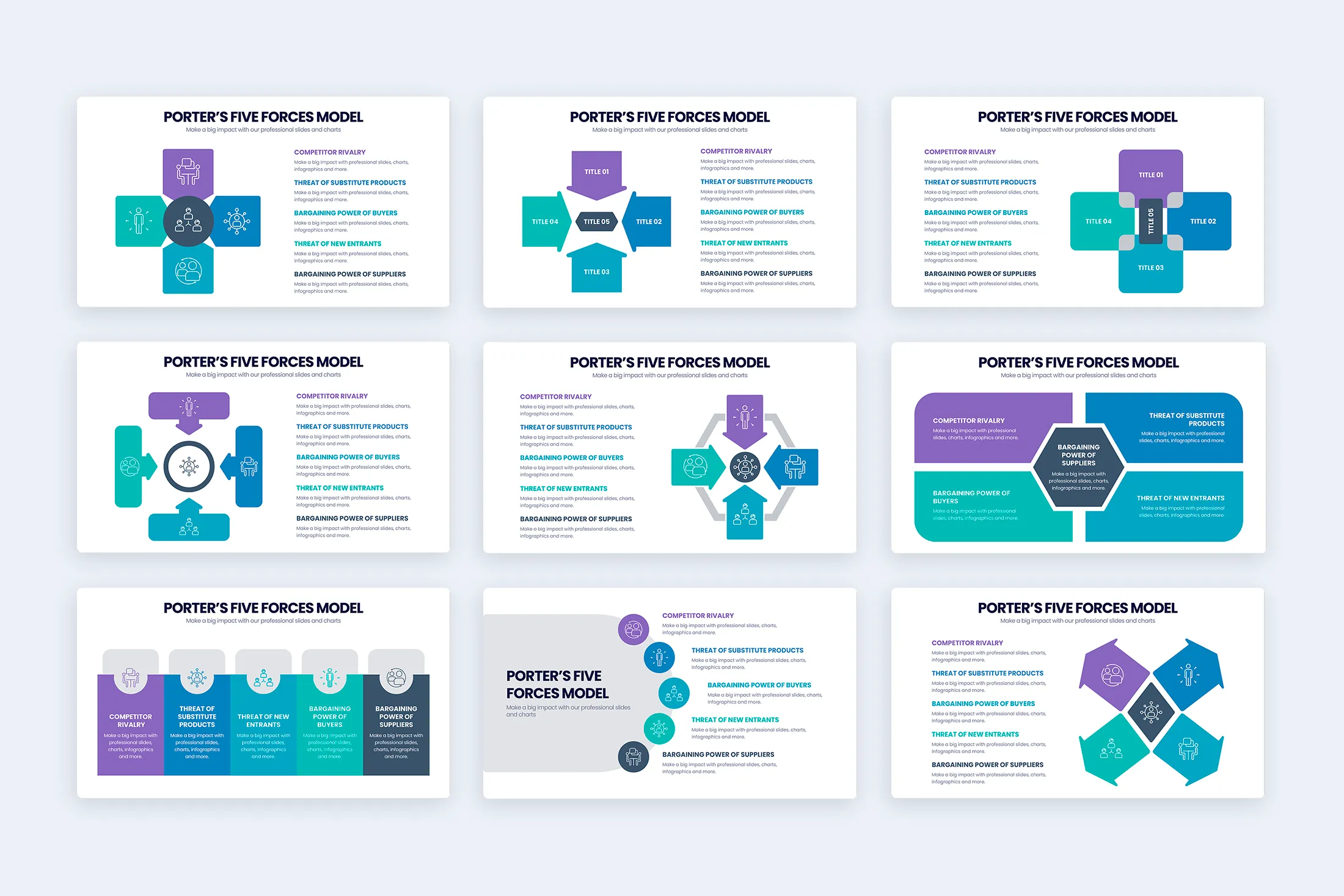 Porter's Five Forces Google Slides Infographic Template