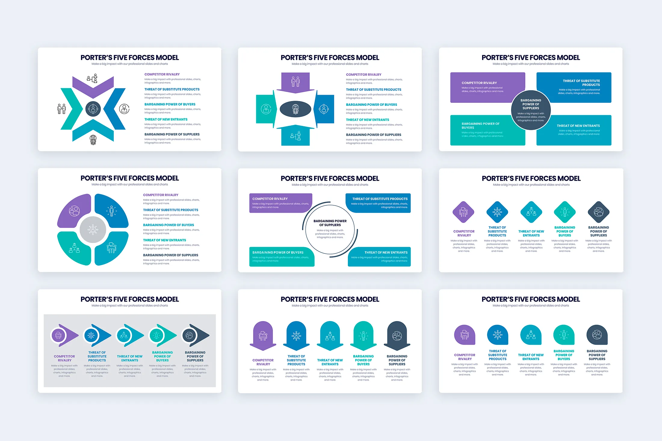 Porter's Five Forces Google Slides Infographic Template