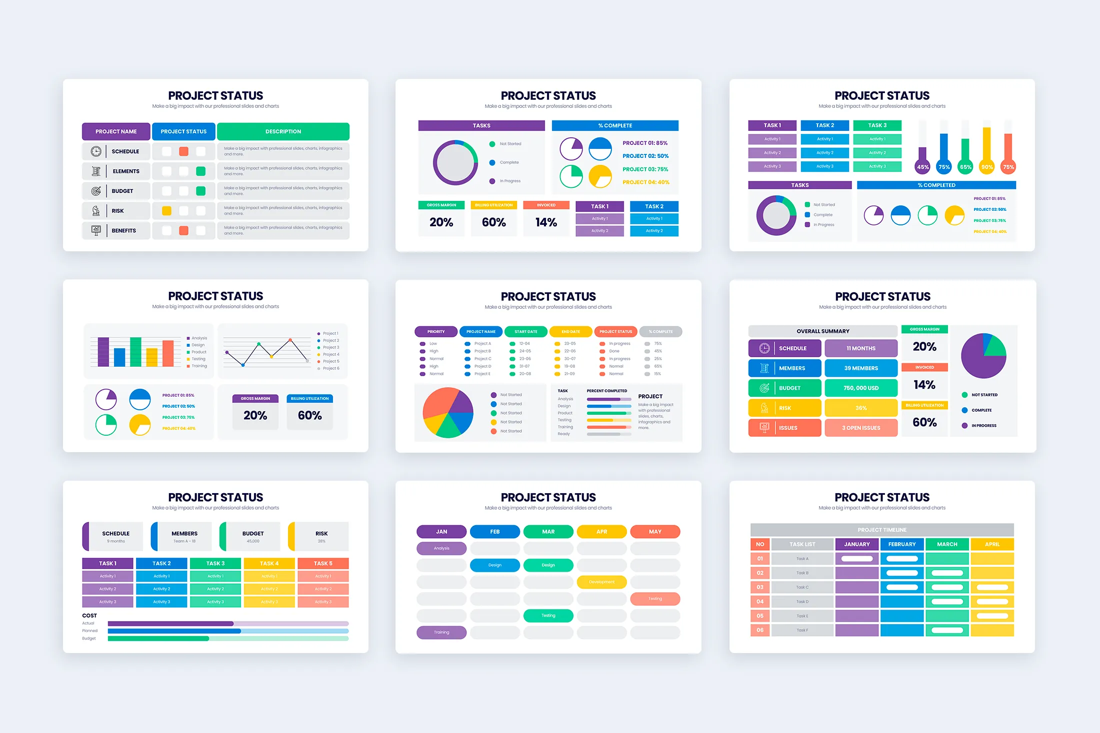 Project Status Google Slides Infographic Template