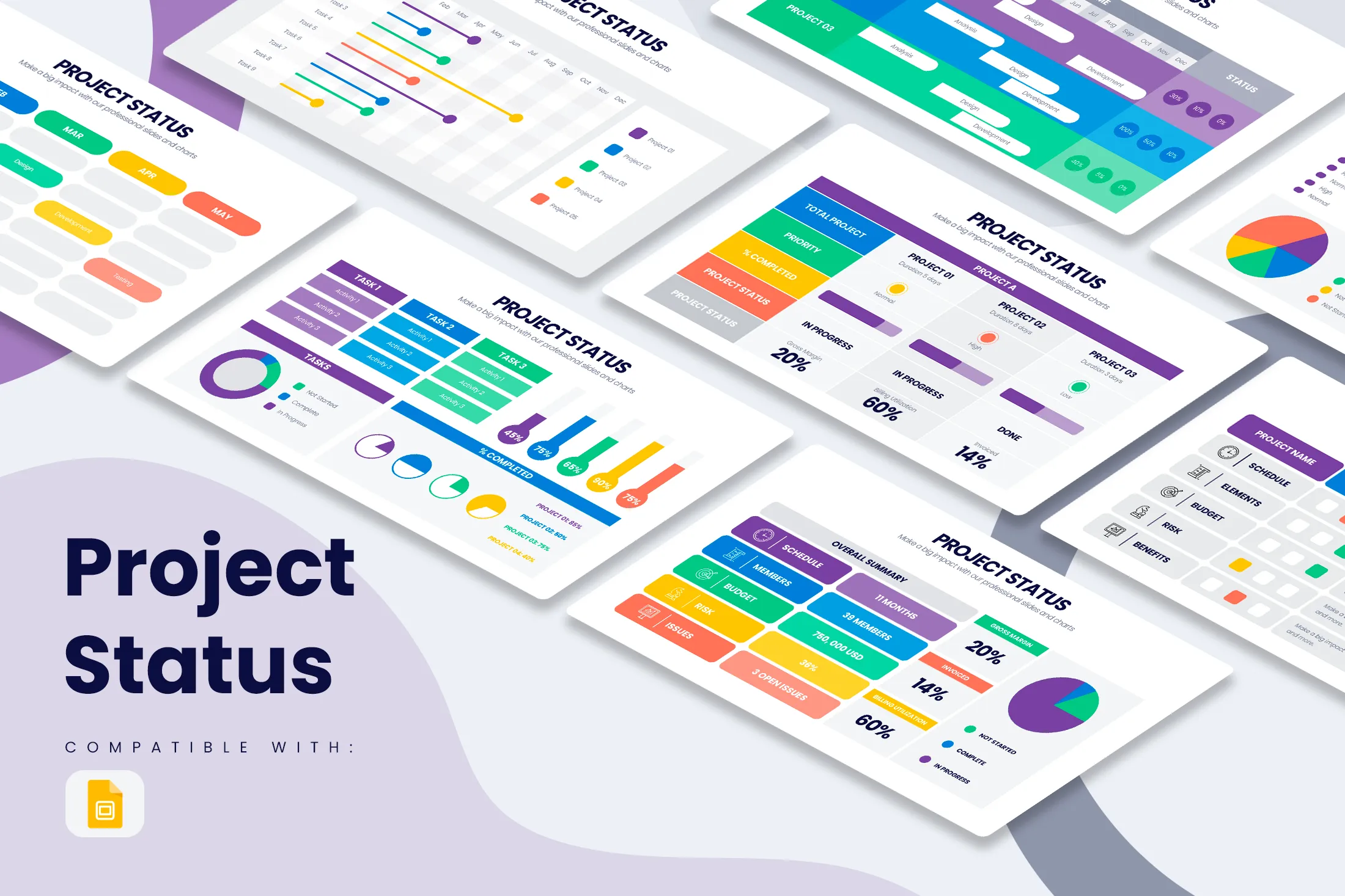 Project Status Google Slides Infographic Template