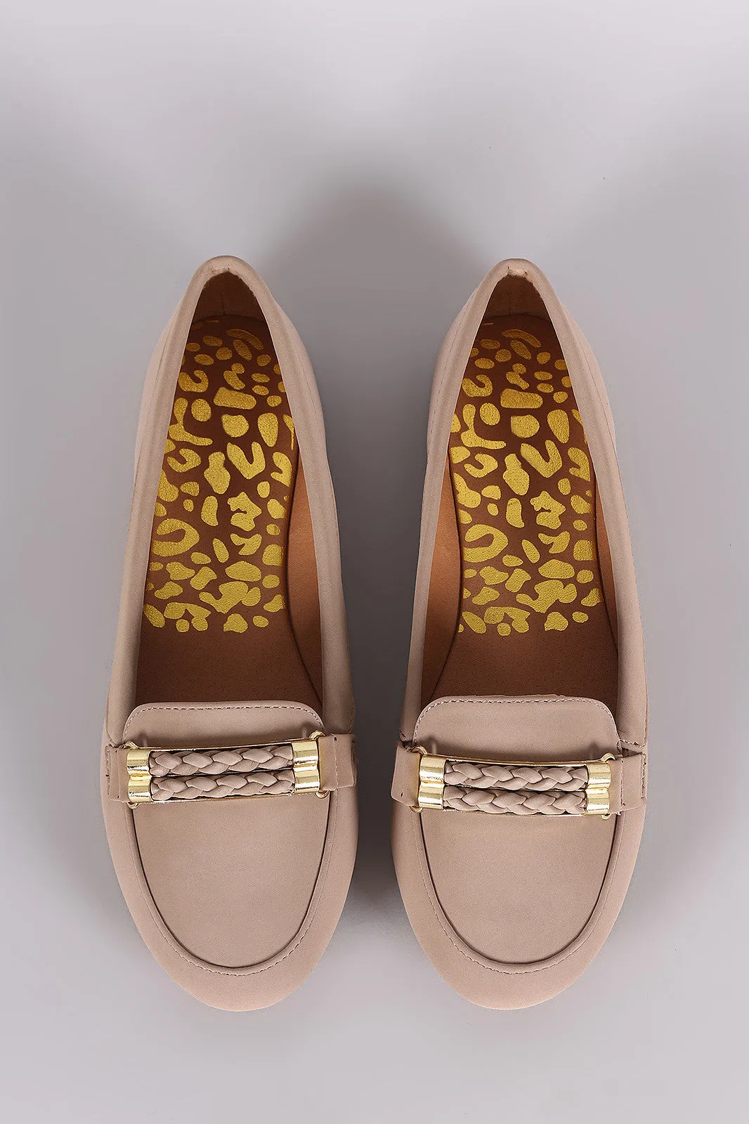 Qupid Double-Strand Slip-On Loafer Flat