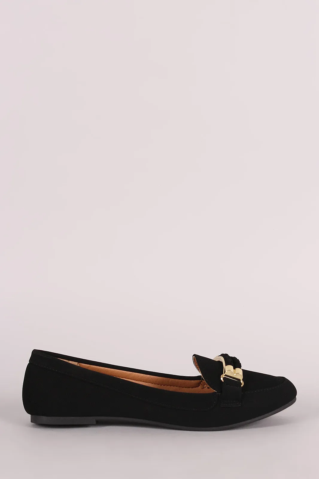 Qupid Double-Strand Slip-On Loafer Flat