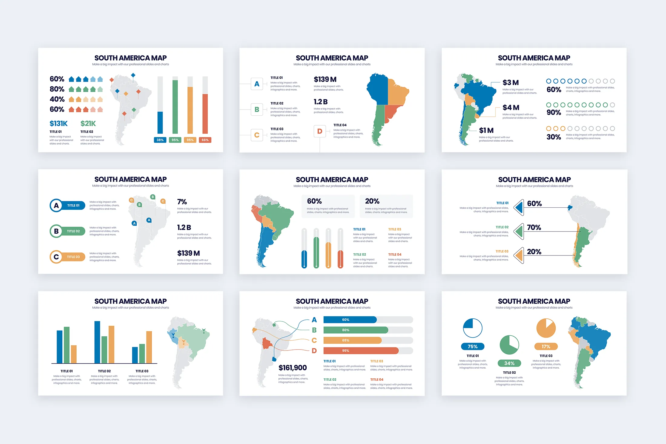 South America Map Google Slides Infographic Template