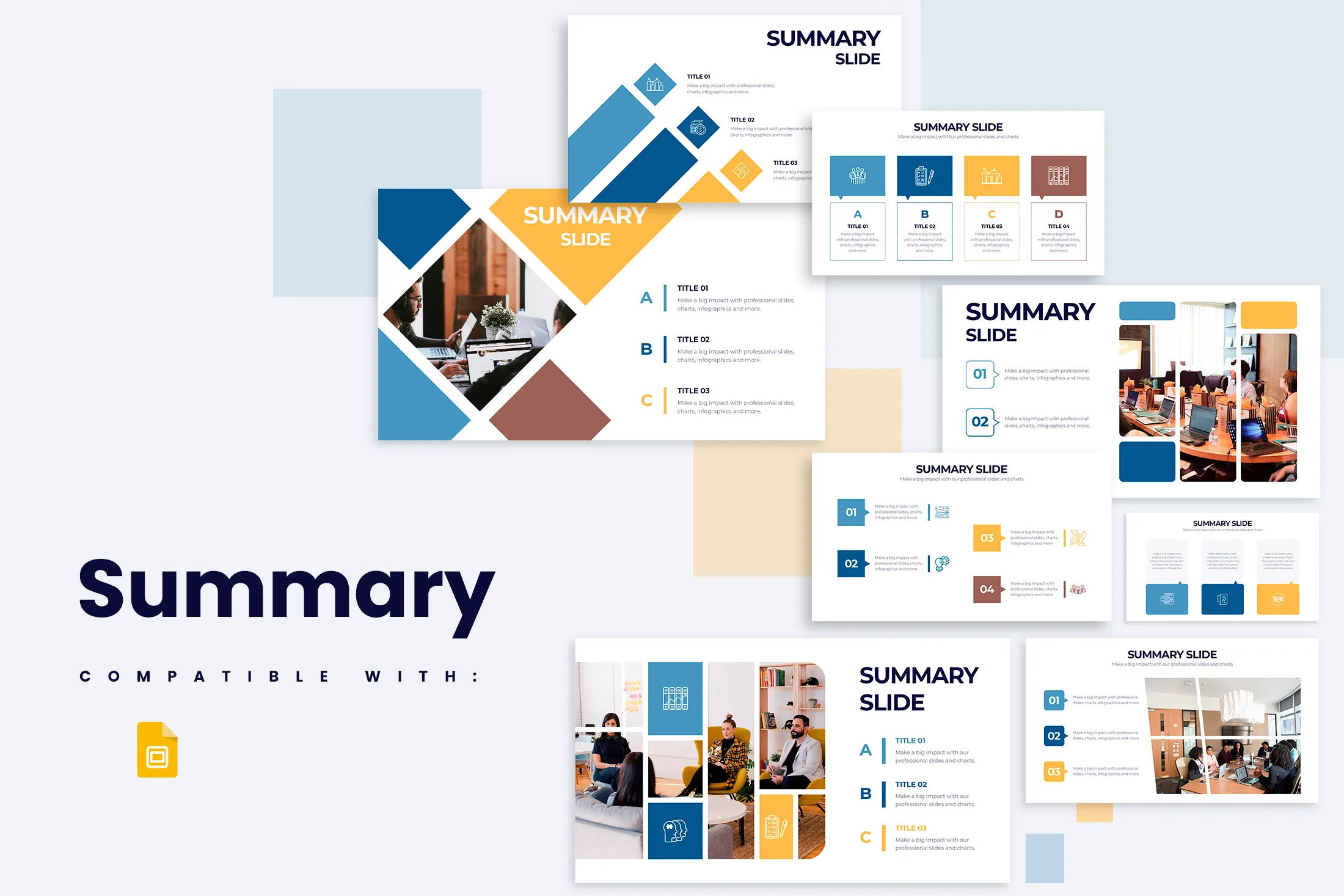 Summary Google Slides Infographic Template