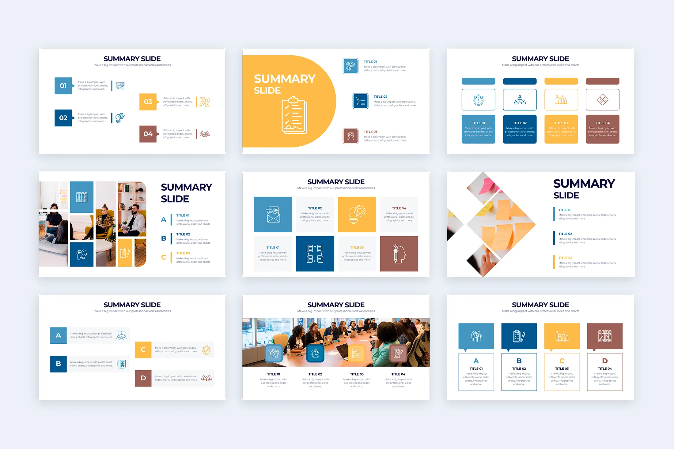 Summary Google Slides Infographic Template