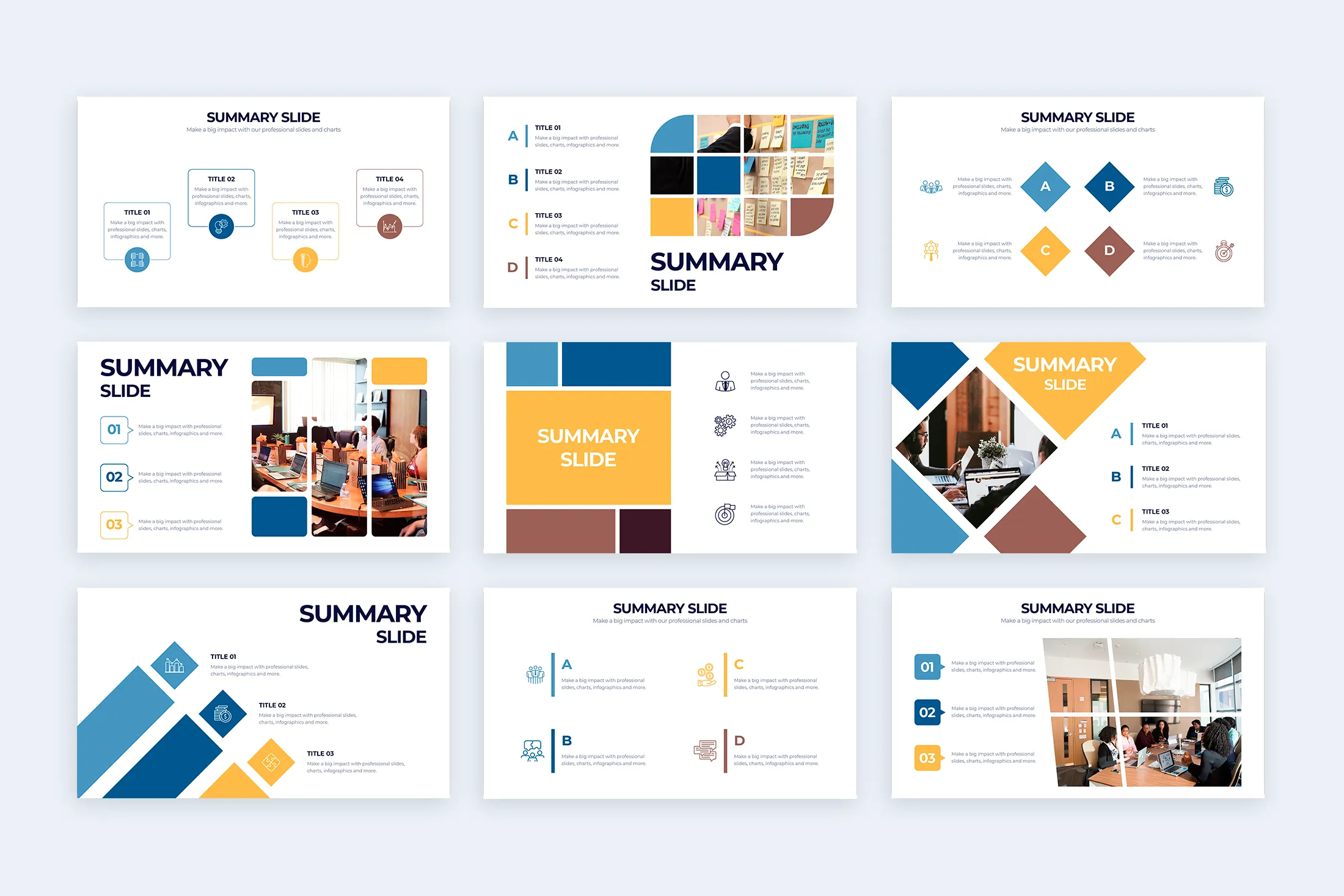 Summary Google Slides Infographic Template