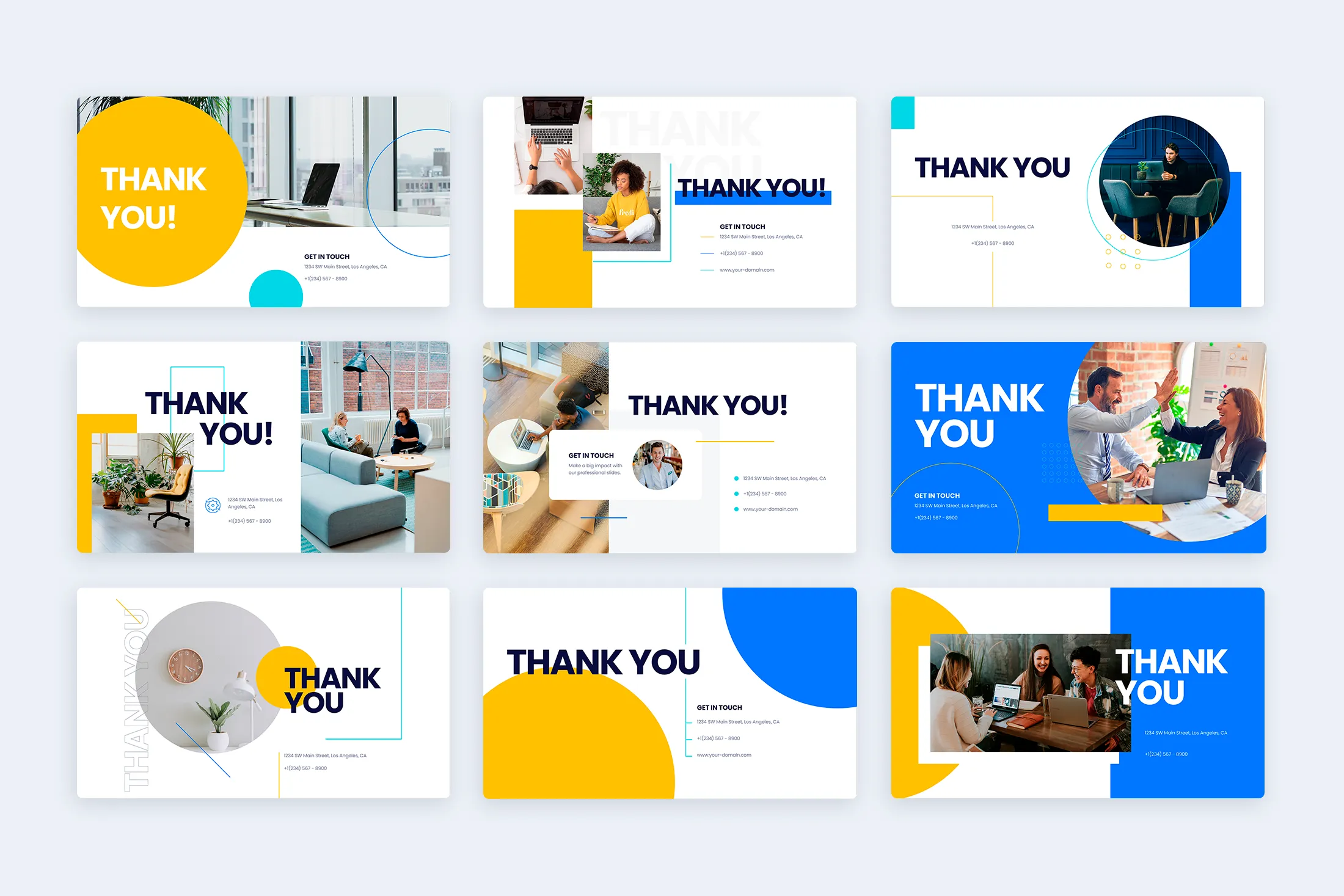 Thank You Slides Illustrator Infographic Template