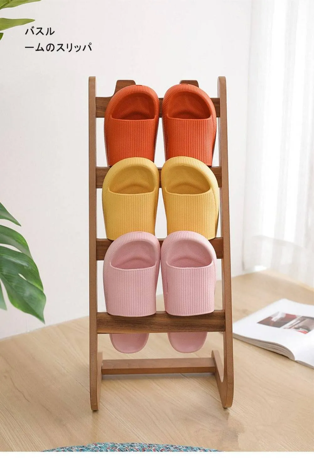 Thick Platform Comfy Orange Rubber Slide Sandals