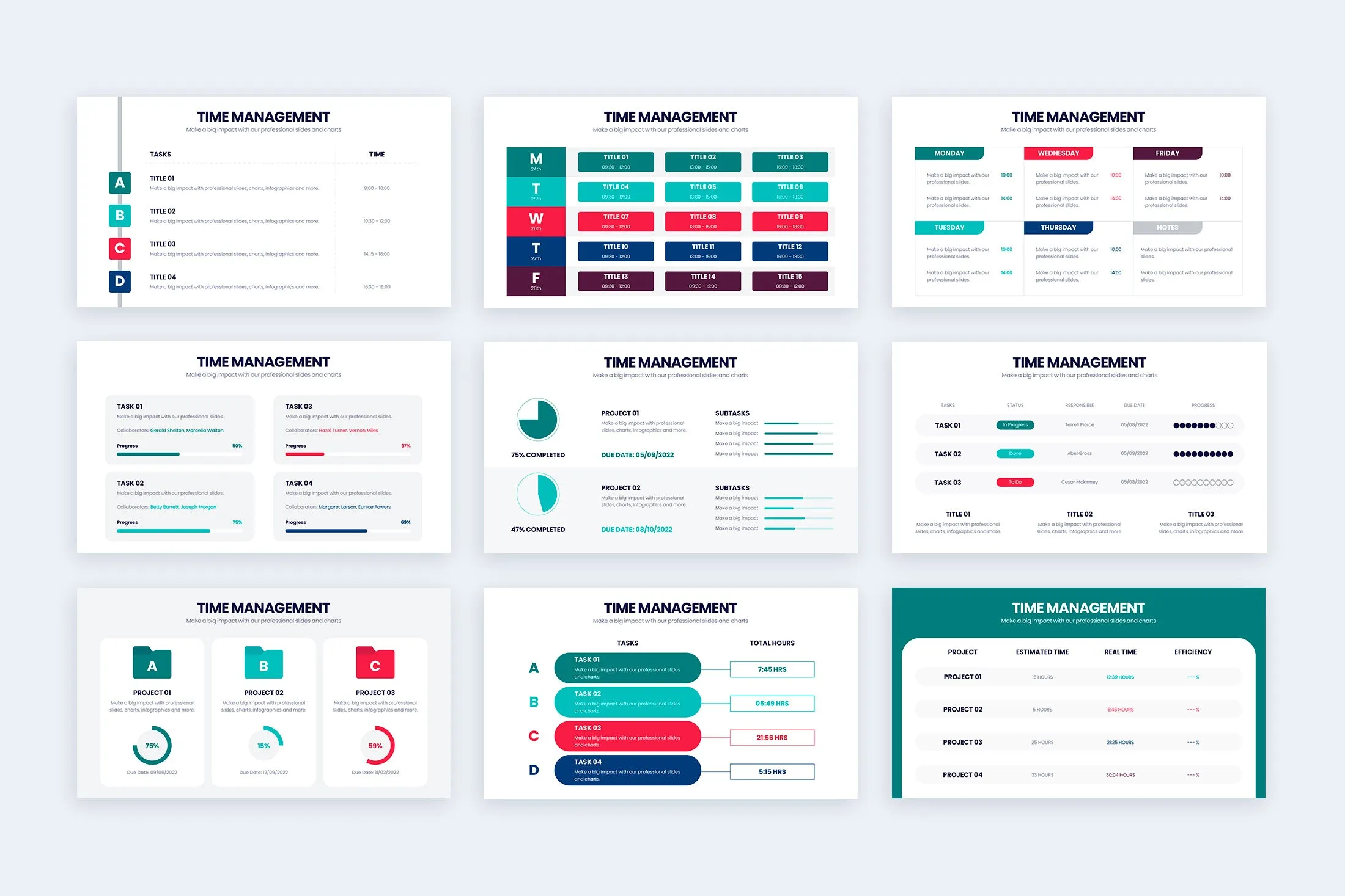 Time Management Google Slides Infographic Template