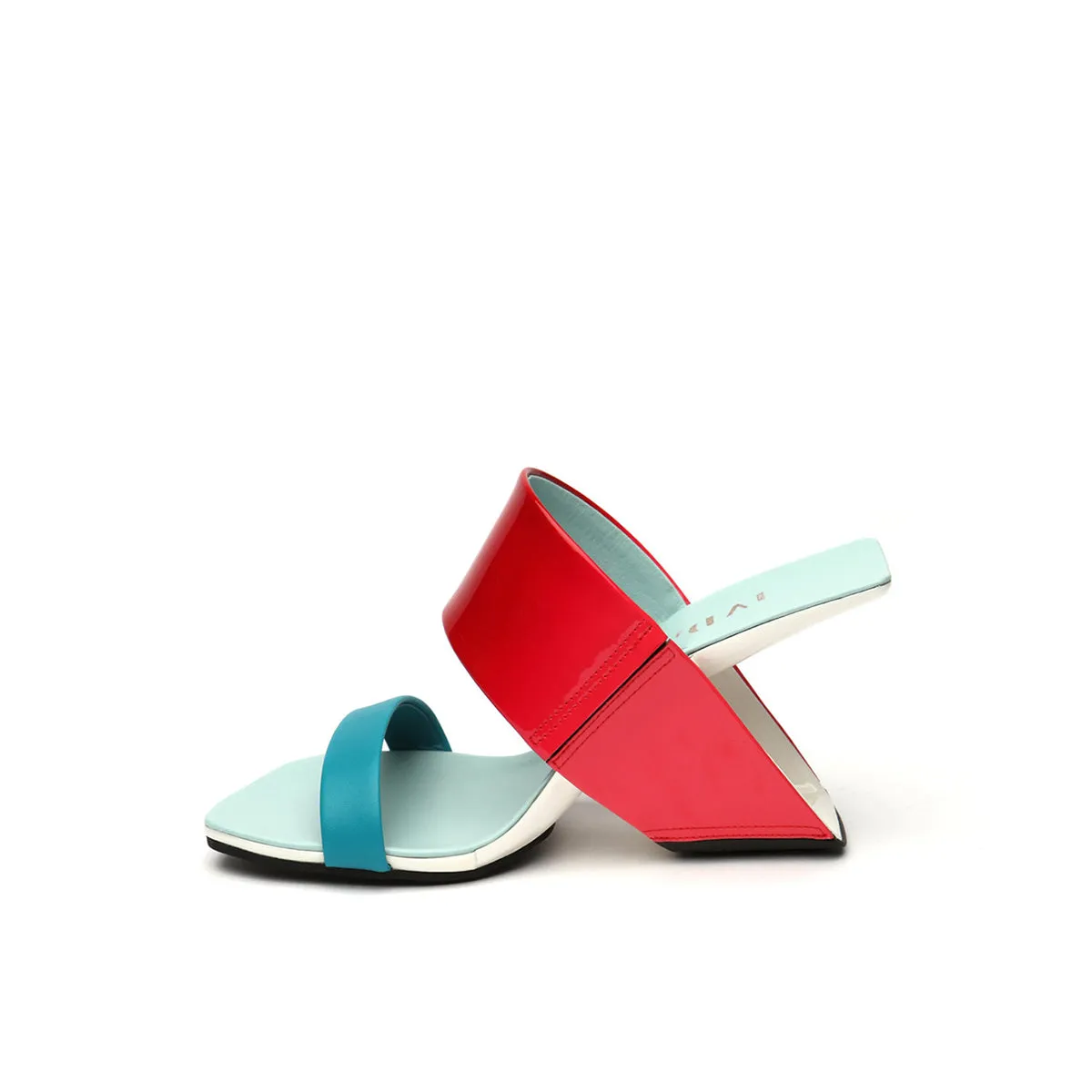 Two-Strap Square-Toe Mules